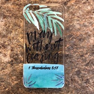 Clear silicon iPhone case with bible verse